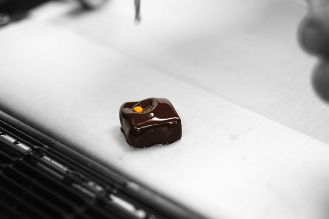 調理中のチョコレート素材